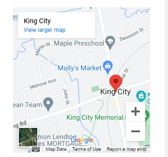 google map king city mobile